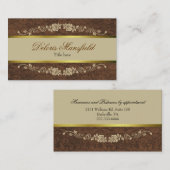 Elegante Brown- und TAN-Visitenkarte Visitenkarte (Vorne/Hinten)