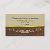 Elegante Brown- und TAN-Visitenkarte Visitenkarte (Rückseite)