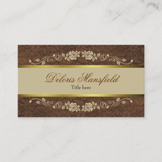 Elegante Brown- und TAN-Visitenkarte Visitenkarte (Vorderseite)