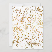 Elegante Brunch Bubbly Brautparty Gold Confetti Einladung (Rückseite)