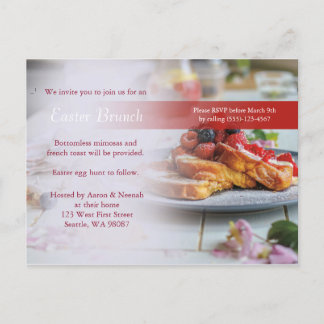 Elegante Brunch Einladung Osterfeier oder Sonntags Postkarte
