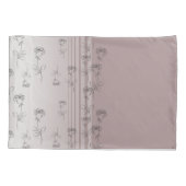 Elegante Brush-Rose Kissenbezug (Rückseite)