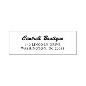 Elegante Brush Script Name Business-Rücksendeadres Permastempel (Design)