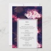 Elegante Brush Stroke Wedding Dinner Menu Card Einladung (Vorderseite)