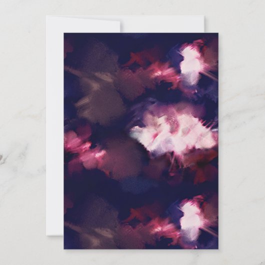 Elegante Brush Stroke Wedding Dinner Menu Card Einladung (Rückseite)