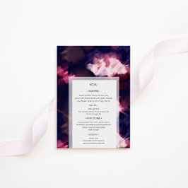 Elegante Brush Stroke Wedding Dinner Menu Card Einladung