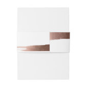 Elegante Brushed Rose Gold Einfache Moderne Hochze Einladungsbanderole (Rückseitenbeispiel)