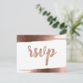 Elegante Brushed Rose Gold Einfache moderne UAWG Einladungspostkarte (Stehend Vorderseite)