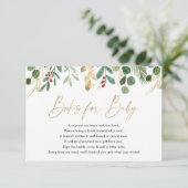 Elegante Bücher für Babybeilagen Begleitkarte (Stehend Vorderseite)