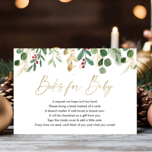 Elegante Bücher für Babybeilagen Begleitkarte