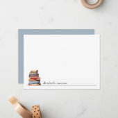 Elegante Buchliebhaber Personalisiert Mitteilungskarte (Vorderseite/Rückseite Beispiel)