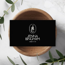 Elegante Buchstaben Monogram Logo Black/Ivory