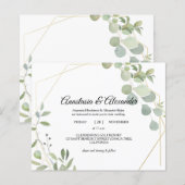 Elegante Budget-Hochzeitseinladung. (Vorne/Hinten)