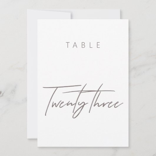 Elegante Budget-Kalligrafie-Hochzeitsstimmung-Tisc (Rückseite)