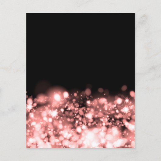 Elegante Budget Rose Gold Sparkle Sweet 16 Einladu Flyer (Hinten)