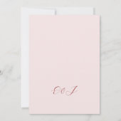 Elegante Bug romantische Pastellrosa Hochzeit (Rückseite)