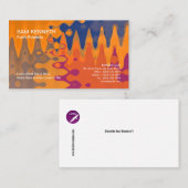 Elegante bunte Batik-Motiv-Kunst Visitenkarte (Vorne/Hinten)