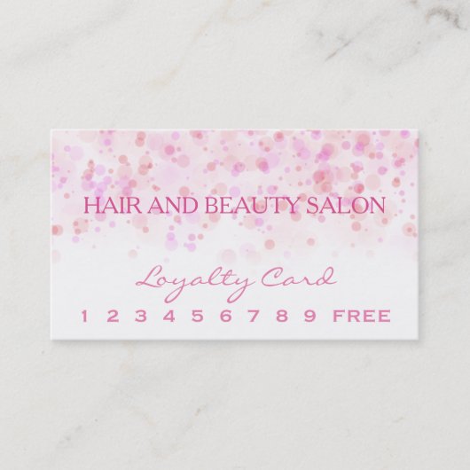 Elegante bunte Confetti-Tinten-Punkte Treuekarte (Vorderseite)