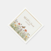 Elegante Bunte Florale Boho Wildblumen Hochzeit    Serviette (Ecke)
