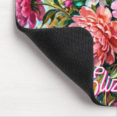 Elegante bunte gemalte Pfingstrosenblumen Mousepad (Ecke)