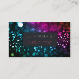 Elegante bunte Punkt-Maskenbildner-Visitenkarte Visitenkarte