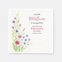 Elegante bunte Wildblumen-1. Geburtstagsfeier