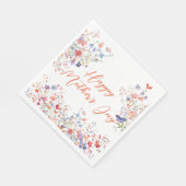 Elegante bunte Wildblumen Frohen Muttertag Serviette (Ecke)