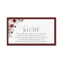 Elegante Burgund Blumen Bitte bringen Sie ein Reze