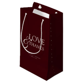 Elegante Burgund & Elfenbein Hochzeits-Dankeschön Kleine Geschenktüte