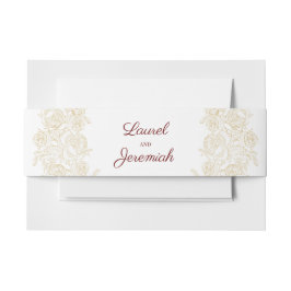 Elegante Burgund & Golden Rose Einladungsbanderole