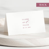 Elegante Burgund, Rosa Blütenpink Hochzeit-Platzka Tischnummer