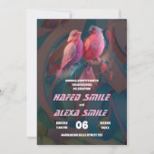 Elegante burgund Rose und Blumendesign Wedding In Einladung (Vorderseite)