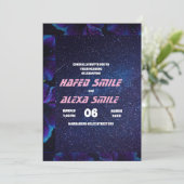 Elegante burgund Rose und Blumendesign Wedding In Einladung (Stehend Vorderseite)