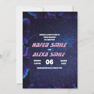 Elegante burgund Rose und Blumendesign Wedding In Einladung