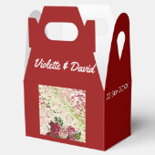 Elegante Burgund Rustikale Rose Blumenhochzeit Geschenkschachtel (Geöffnet)