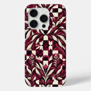 Elegante Burgund- und Elfenbein-Botanik-Handyhülle Case-Mate iPhone Hülle