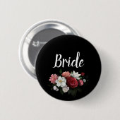Elegante Burgund und rosa Blume Bride Button (Vorne & Hinten)