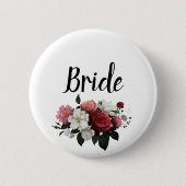 Elegante Burgund und rosa Blume Bride Button (Vorderseite)