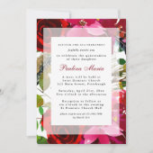 Elegante Burgund Wasserfarben Einladung (Vorderseite)