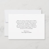 Elegante Burgund Weinkultur und Erde Rustikale Hoc Dankeskarte (Rückseite)