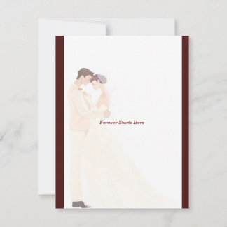 Elegante burgunderrote Hochzeitseinladung  Dankeskarte