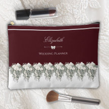 Elegante burgunderrote Hochzeitsplanerin-Make-up-T
