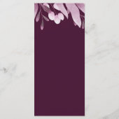 Elegante Burgundy Big Leaf Wedding Menu Cards Menükarte (Rückseite)