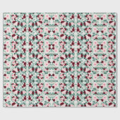 Elegante Burgundy-Blume Geschenkpapier (Flach)