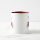 Elegante Burgundy-Blume Tasse (Zentrum)