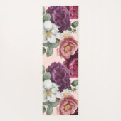Elegante Burgundy Blume Trendy Monogram Yoga Mat Yogamatte (Rückseite)