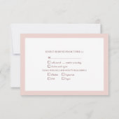 Elegante Burgundy Blush Botanical Lace Wood UAWG RSVP Karte (Rückseite)