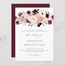 Elegante Burgundy Blush Floral Wedding