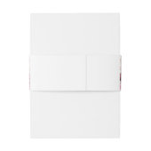 Elegante Burgundy Blush Pink Floral Wedding Einladungsbanderole (Rückseitenbeispiel)