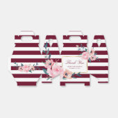 Elegante Burgundy Blush Pink Floral Wedding Geschenkschachtel (Ungefaltet)